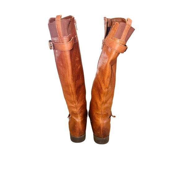 Naturalizer Brown Leather Knee-High Riding Boots 7 Wide Calf N5 Comfort Preppy - Picture 16 of 16
